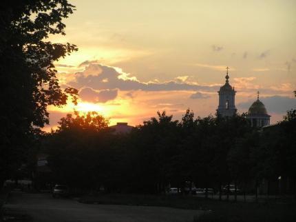 Sunset in Sumy. Ukraine