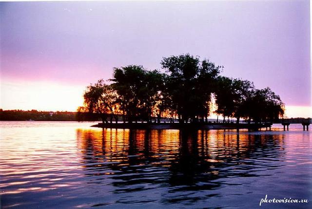 Ternopol lake in the evening