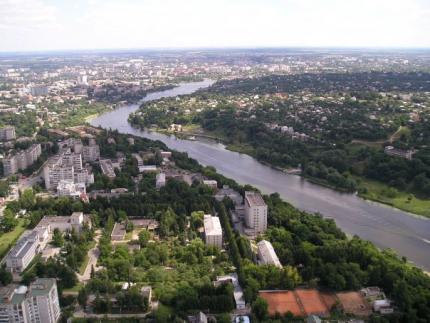 Vinnitsa. Bird's eye view. Ukraine